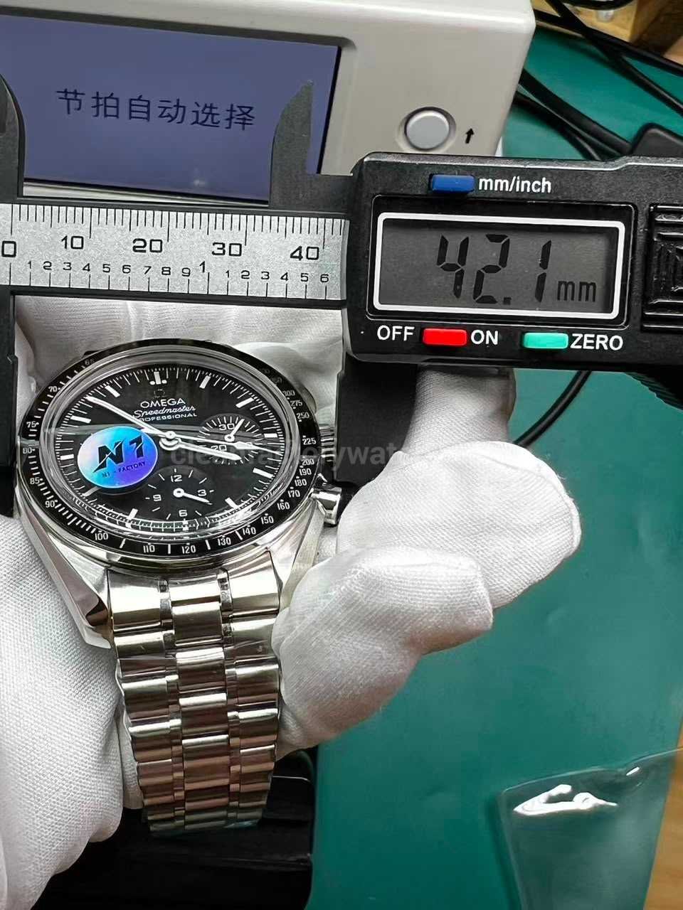 N1 Factory Omega Speedmaster Professional Moonwatch 42mm case diameter measurement