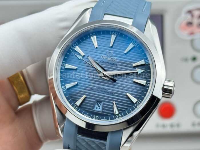 OVS Factory Omega Seamaster Aqua Terra 220.10.41.21.03.002 41mm Steel Blue Rubber Strap Blue Dial - Image 3