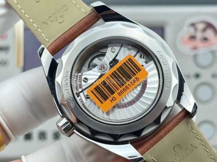 OVS Factory Omega Seamaster Aqua Terra 231.10.42.21.01.004 41mm Steel Brown Leather Strap Black Dial - Image 8