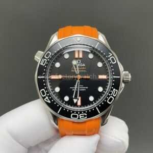 OVS Factory Omega Seamaster Diver 300M 42mm aluminum bezel black dial