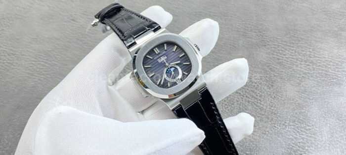 PPF Factory Patek Philippe Nautilus 57261A-0014 40mm Leather Strap Blue Dial - Image 4