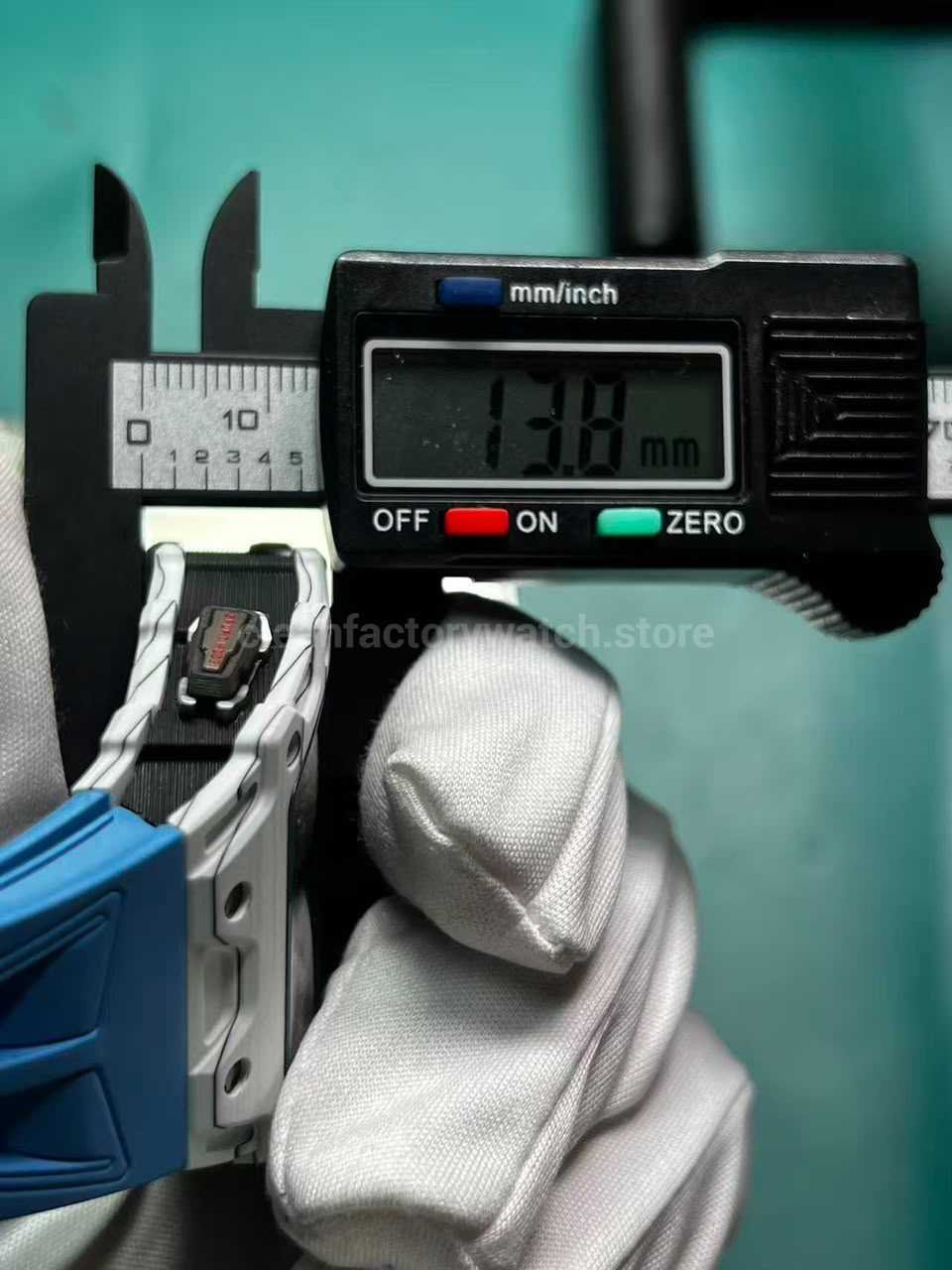 RM Factory Richard Mille RM35-03 Pre-Shipment QC Review 2 RM Factory Richard Mille RM35 03 13.8mm case thickness measurement Super Clone Watch,Clean Factory Watch