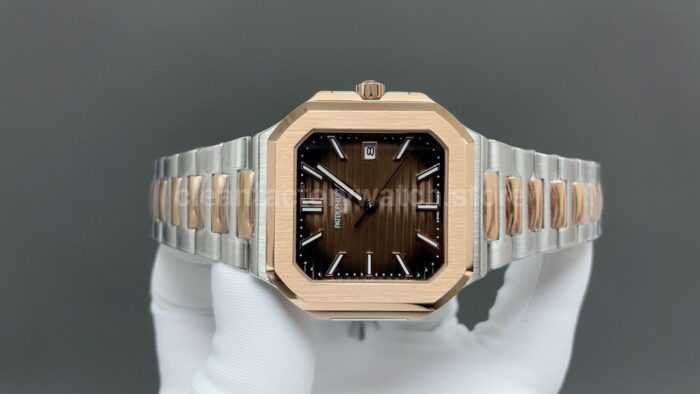 TW Factory Patek Philippe Cubitus 5821 45mm Half Rose Gold Brown Dial - Image 3