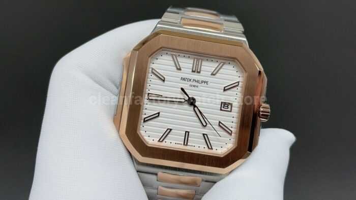 TW Factory Patek Philippe Cubitus 5821 45mm Half Rose Gold White Dial - Image 2