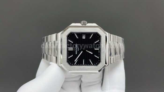 TW Factory Patek Philippe Cubitus 5821/1A-001 45mm Full Steel Black Dial - Image 3