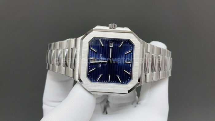 TW Factory Patek Philippe Cubitus 7128/1G-001 45mm White Gold Blue Dial - Image 3