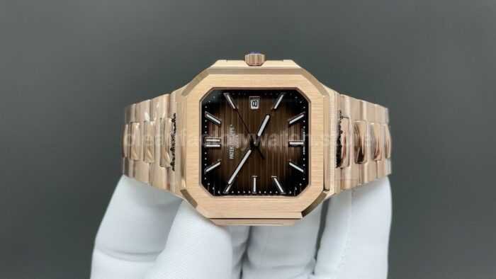 TW Factory Patek Philippe Cubitus 7128/1R-001 45mm Full Rose Gold Brown Dial - Image 3