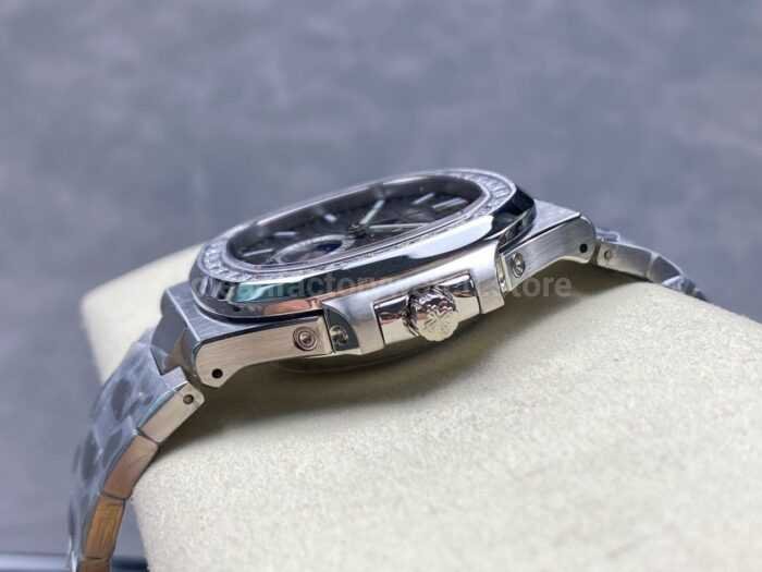 TW Factory Patek Philippe Nautilus 5726/1A-001 40mm Full Steel Diamond Bezel Grey Dial - Image 7