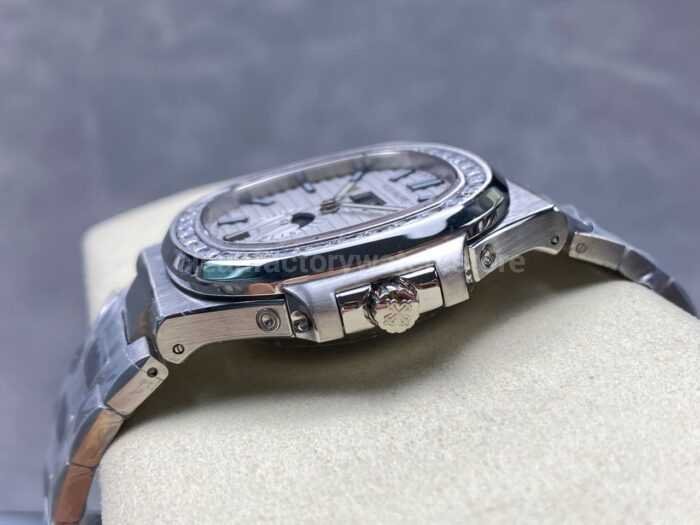 TW Factory Patek Philippe Nautilus 5726/1A-010 40mm Full Steel Diamond Bezel White Dial - Image 7