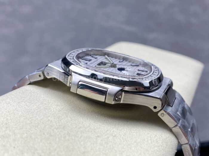 TW Factory Patek Philippe Nautilus 5726/1A-010 40mm Full Steel Diamond Bezel White Dial - Image 6