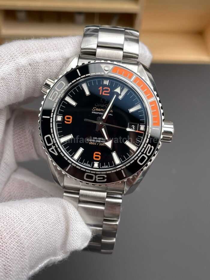 VS Factory Omega Seamaster Planet Ocean 600M 215.32.44.21.01.001 43.5mm Full Steel Arabic Numerals Black Dial - Image 3