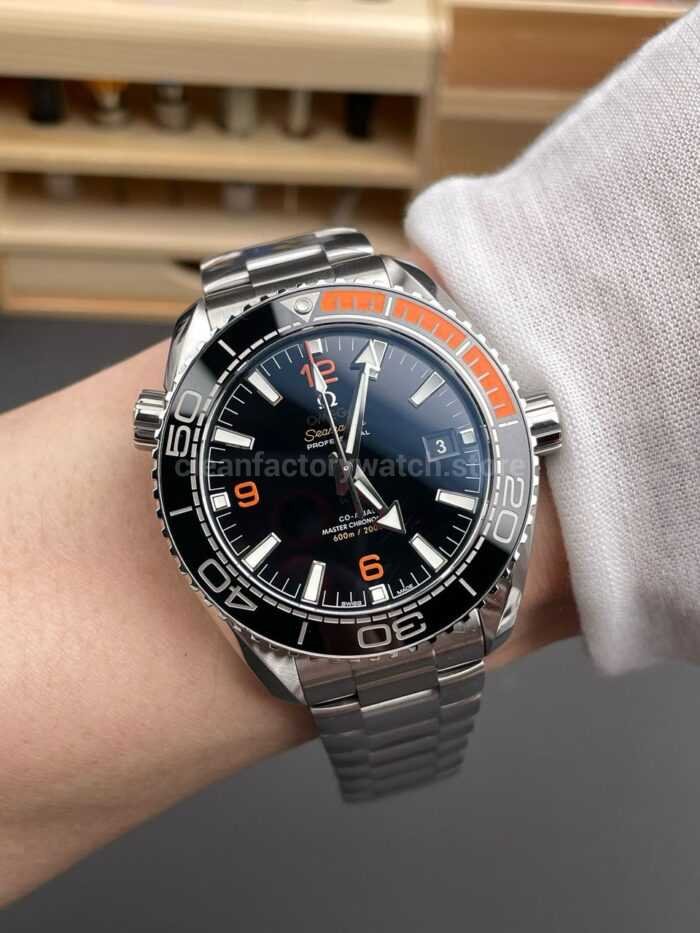 VS Factory Omega Seamaster Planet Ocean 600M 215.32.44.21.01.001 43.5mm Full Steel Arabic Numerals Black Dial - Image 4