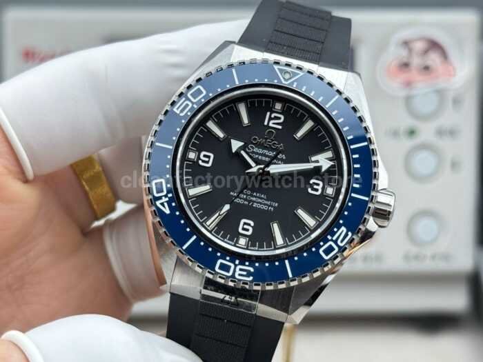 VS+ Factory Omega Seamaster Planet Ocean 600M 217.32.42.21.01.002 42mm Rubber Strap Blue Ceramic Black Dial - Image 5