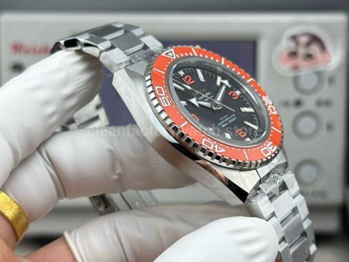 VS+ Factory Omega Seamaster Planet Ocean 600M 217.32.42.21.01.004 42mm Full Steel Orange Ceramic Black Dial - Image 6