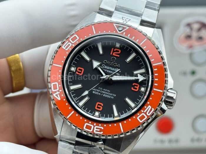 VS+ Factory Omega Seamaster Planet Ocean 600M 217.32.42.21.01.004 42mm Full Steel Orange Ceramic Black Dial - Image 3