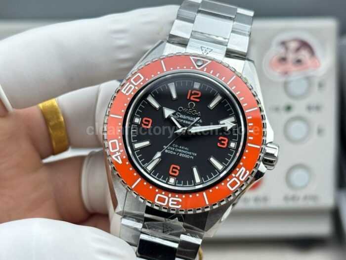 VS+ Factory Omega Seamaster Planet Ocean 600M 217.32.42.21.01.004 42mm Full Steel Orange Ceramic Black Dial - Image 5