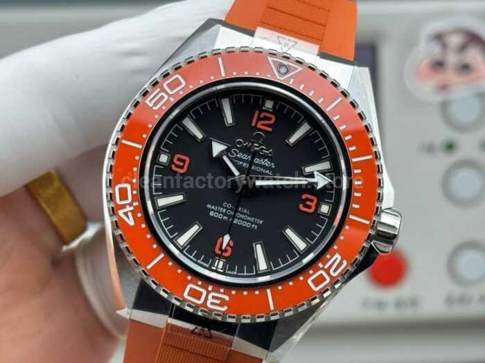 VS+ Factory Omega Seamaster Planet Ocean 600M 217.32.42.21.01.004 42mm Orange Rubber Strap Black Dial - Image 3