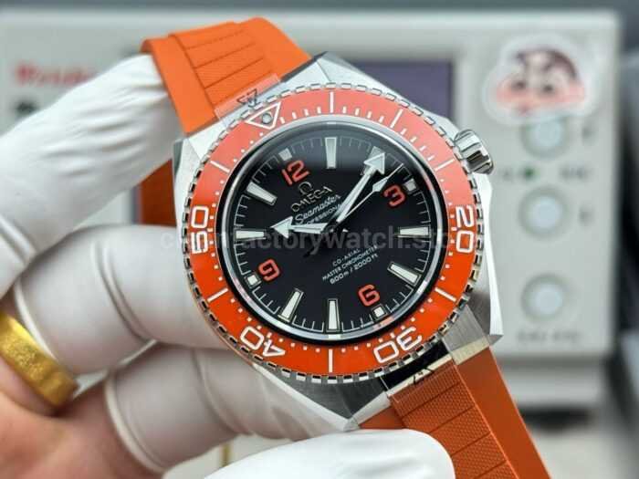 VS+ Factory Omega Seamaster Planet Ocean 600M 217.32.42.21.01.004 42mm Orange Rubber Strap Black Dial - Image 4