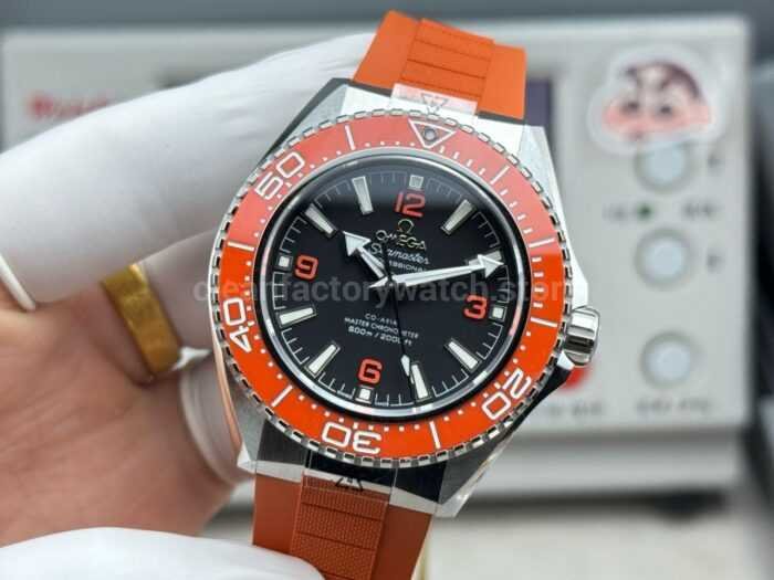 VS+ Factory Omega Seamaster Planet Ocean 600M 217.32.42.21.01.004 42mm Orange Rubber Strap Black Dial - Image 5