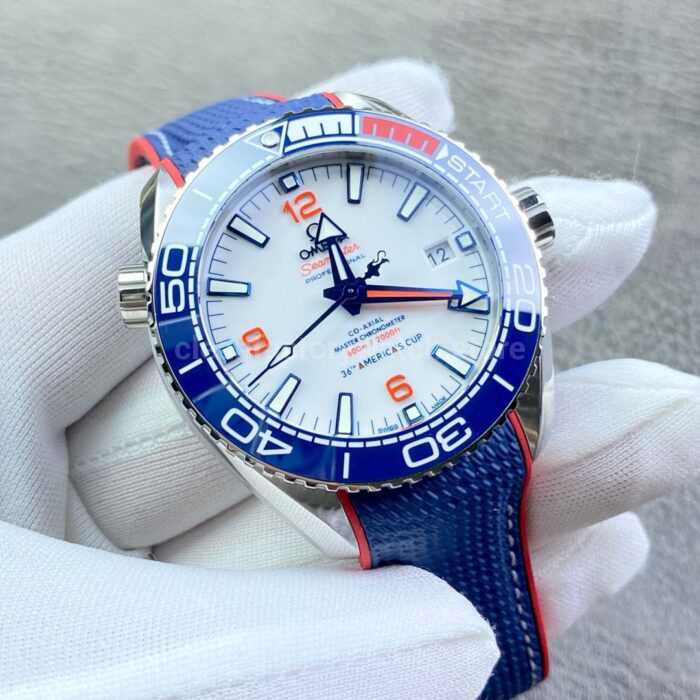 VS Factory Omega Seamaster Planet Ocean 600M 215.32.43.21.04.001 43.5mm Rubber Strap Arabic Numerals White Dial - Image 2