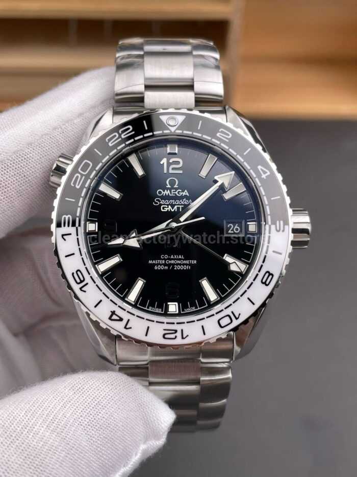 VS Factory Omega Seamaster Planet Ocean 600M 215.30.44.22.01.001 43.5mm Full Steel Black White Ceramic Bezel Arabic Numerals Black Dial - Image 2