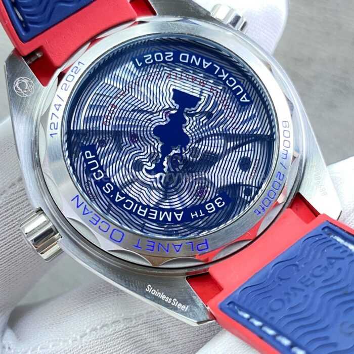 VS Factory Omega Seamaster Planet Ocean 600M 215.32.43.21.04.001 43.5mm Rubber Strap Arabic Numerals White Dial - Image 6