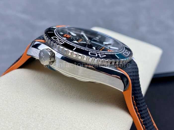 VS Factory Omega Seamaster Planet Ocean 600M 215.32.44.21.01.001 43.5mm Orange Black Ceramic Bezel Arabic Numerals Black Dial - Image 5
