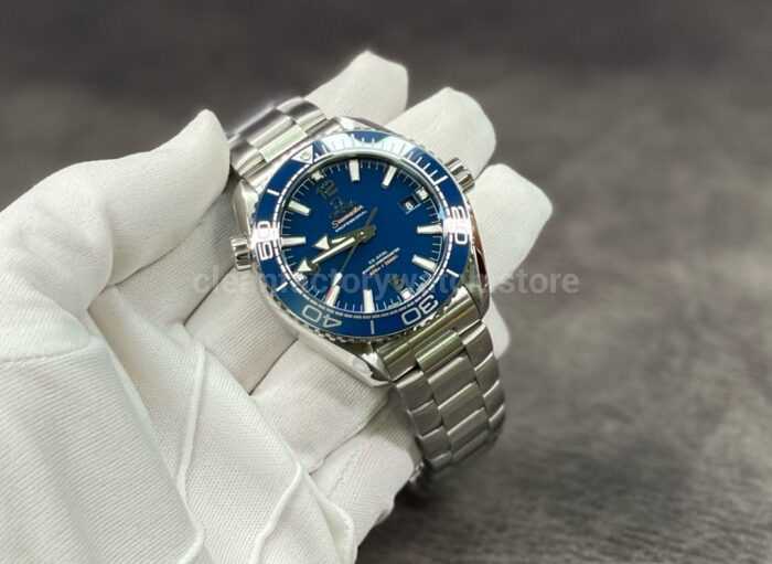 VS Factory Omega Seamaster Planet Ocean 600M 215.30.44.21.03.001 43.5mm Full Steel Blue Ceramic Bezel Arabic Numerals Blue Dial - Image 3