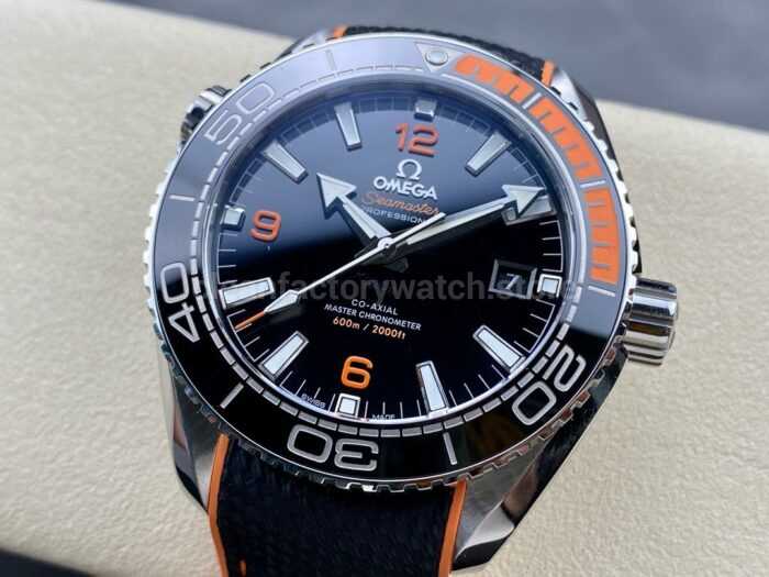 VS Factory Omega Seamaster Planet Ocean 600M 215.32.44.21.01.001 43.5mm Orange Black Ceramic Bezel Arabic Numerals Black Dial - Image 3