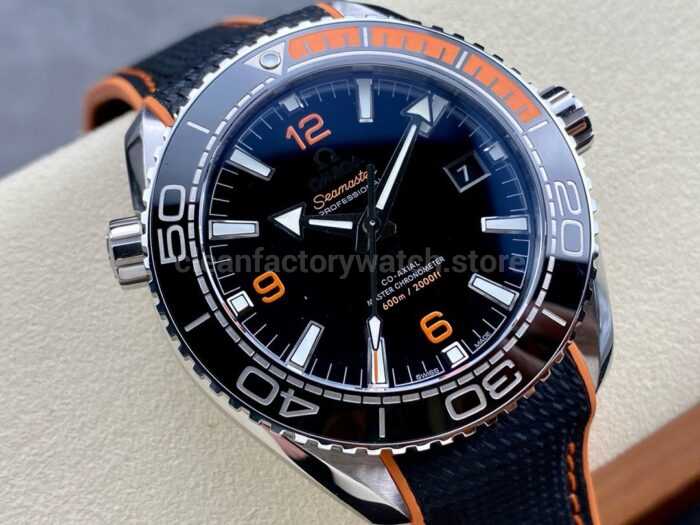 VS Factory Omega Seamaster Planet Ocean 600M 215.32.44.21.01.001 43.5mm Orange Black Ceramic Bezel Arabic Numerals Black Dial - Image 2