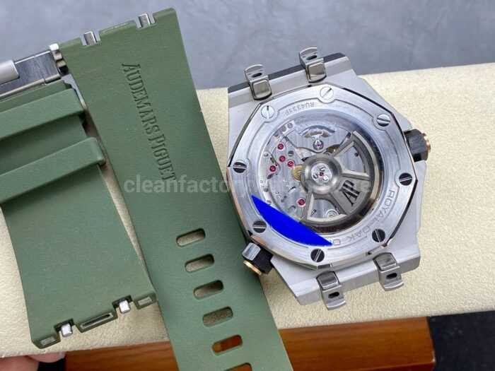 ZF Factory Audemars Piguet Royal Oak Offshore Diver 42mm 15720ST.OO.A052CA.01 Steel Avocado Green Dial - Image 9