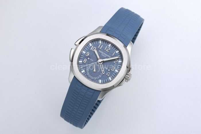 ZF Factory Patek Philippe Aquanaut 5164R-001 40.8mm White Gold Rubber Strap Blue-Gray Dia - Image 4
