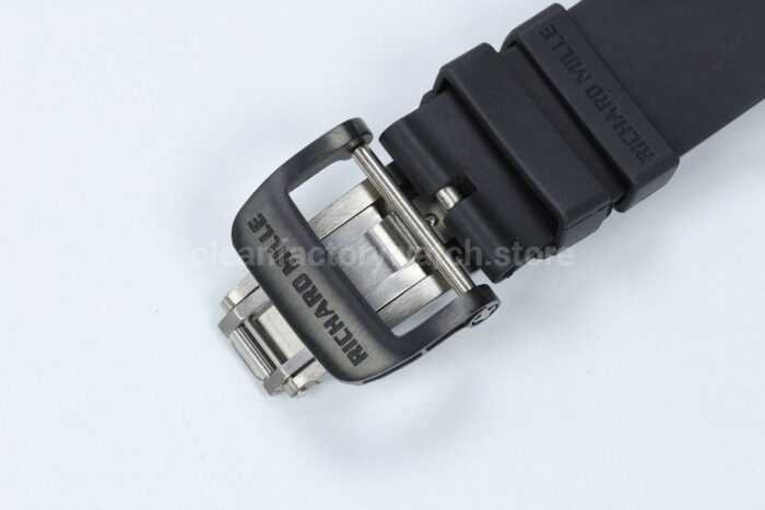 ZF Factory Richard Mille RM 35-01 42mm Black Carbon Fiber Black Rubber Strap Black Skeletonized Dial - Image 8