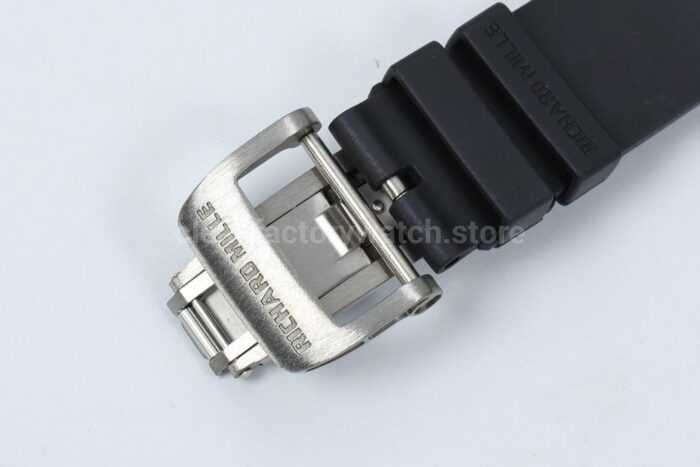 ZF Factory Richard Mille RM 35-01 42mm White Carbon Fiber Black Rubber Strap White Skeletonized Dial - Image 9