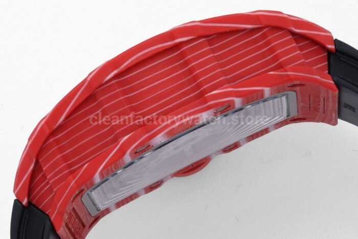 ZF Factory Richard Mille RM 35-02 44.5mm Red Carbon Fiber Black Rubber Strap Black Skeletonized Dial - Image 6