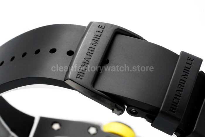 ZF Factory Richard Mille RM 61-01 Yohan Blake 42.7mm Black Ceramic Black Rubber Strap Skeletonized Green Dial - Image 9
