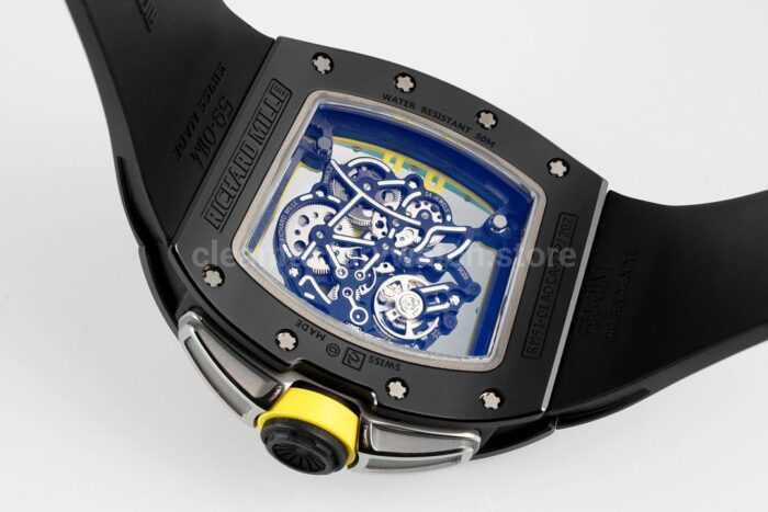 ZF Factory Richard Mille RM 61-01 Yohan Blake 42.7mm Black Ceramic Black Rubber Strap Skeletonized Green Dial - Image 8