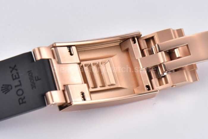 Clean Factory Rolex Yacht-Master 126655-0002 40mm Rose Gold Rubber Strap Black Dial - Image 7