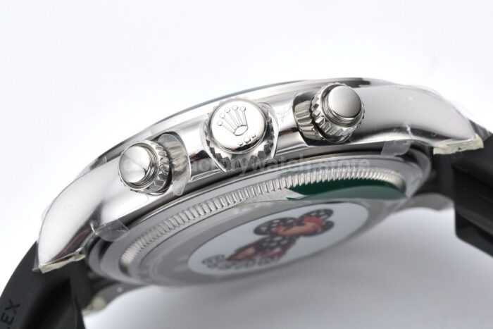 Clean Factory Rolex Daytona 126519LN-0006 40MM White Gold Rubber Strap Black Eye Grey Dial - Image 6
