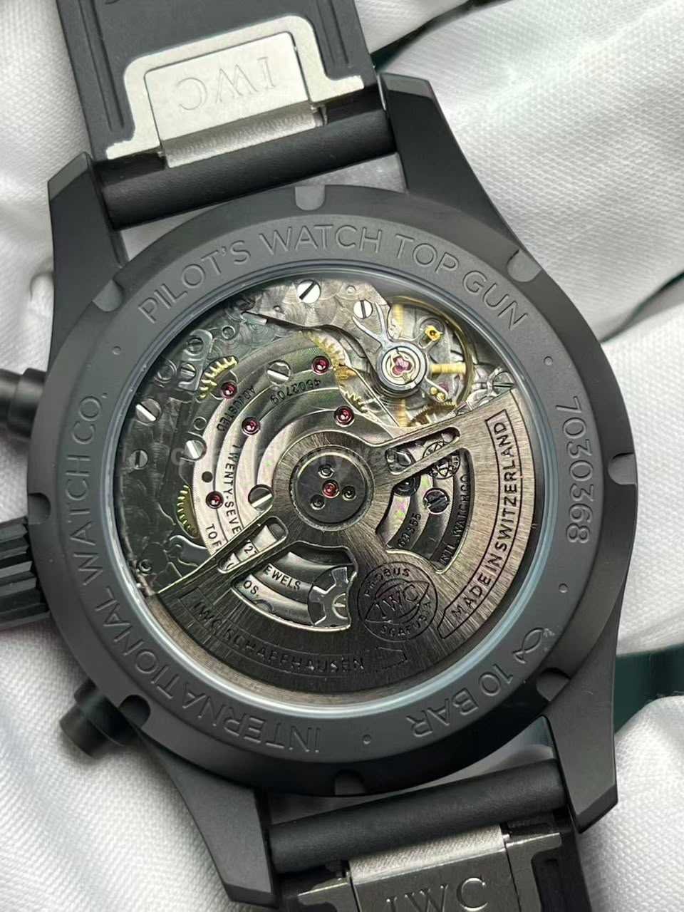 BLS Factory IWC Pilot Chronograph IW388106 Black Ceramic Case Details