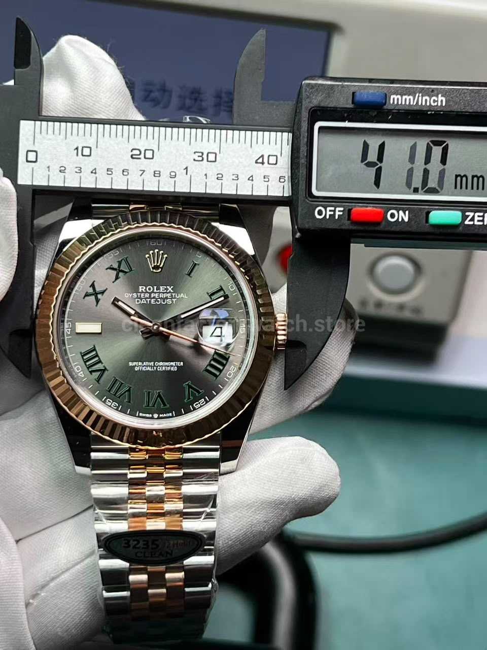 Clean Factory Rolex Datejust 126331-0016 41mm width measurement