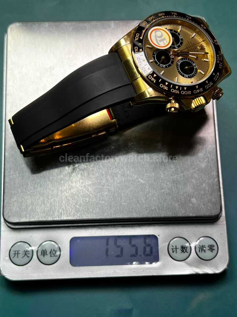 QF Factory Rolex Daytona 126518LN Weighted Version 155.6g Measurement