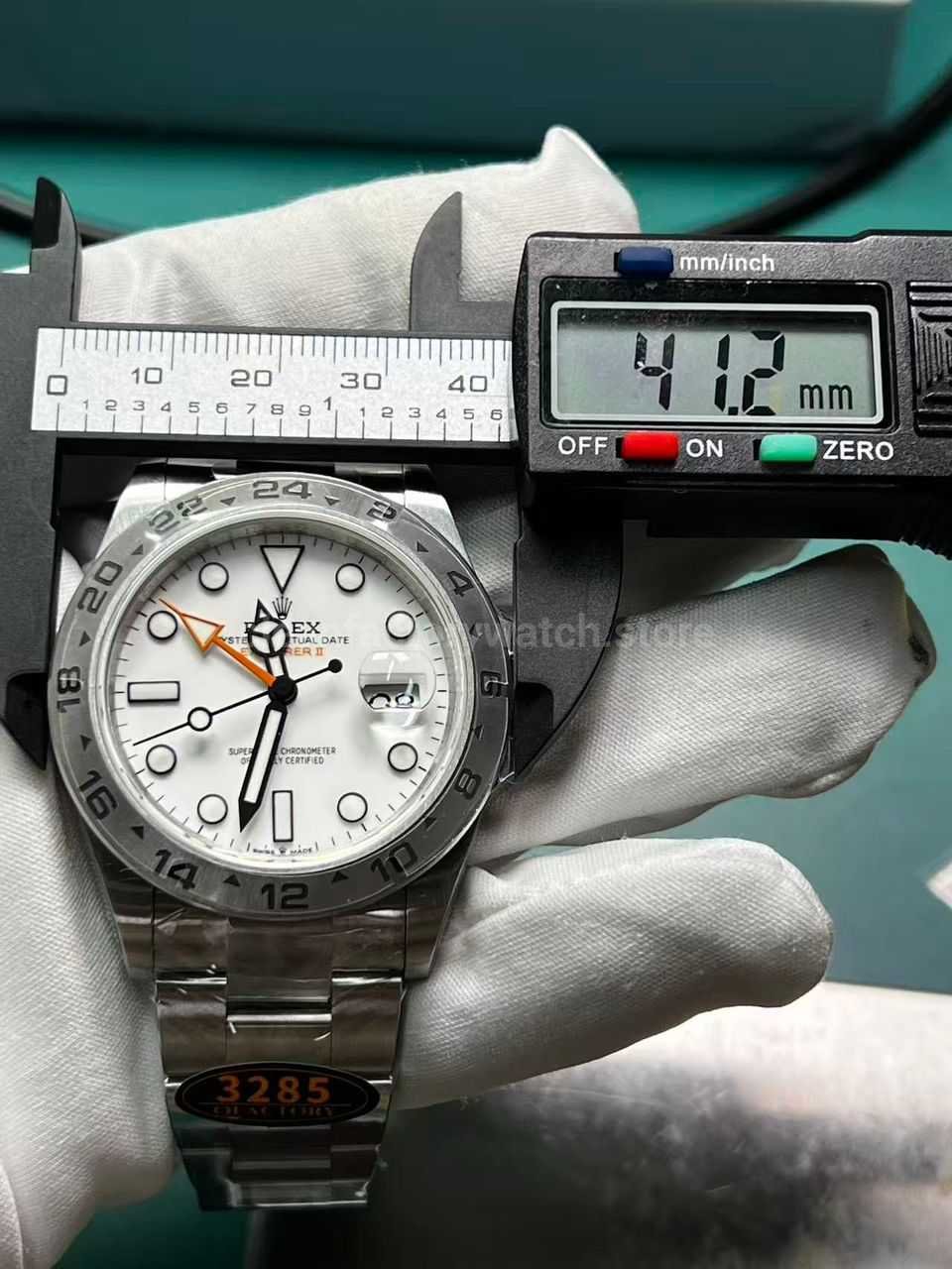 QF Factory Rolex Explorer II 226570 41.2mm Width Measurement