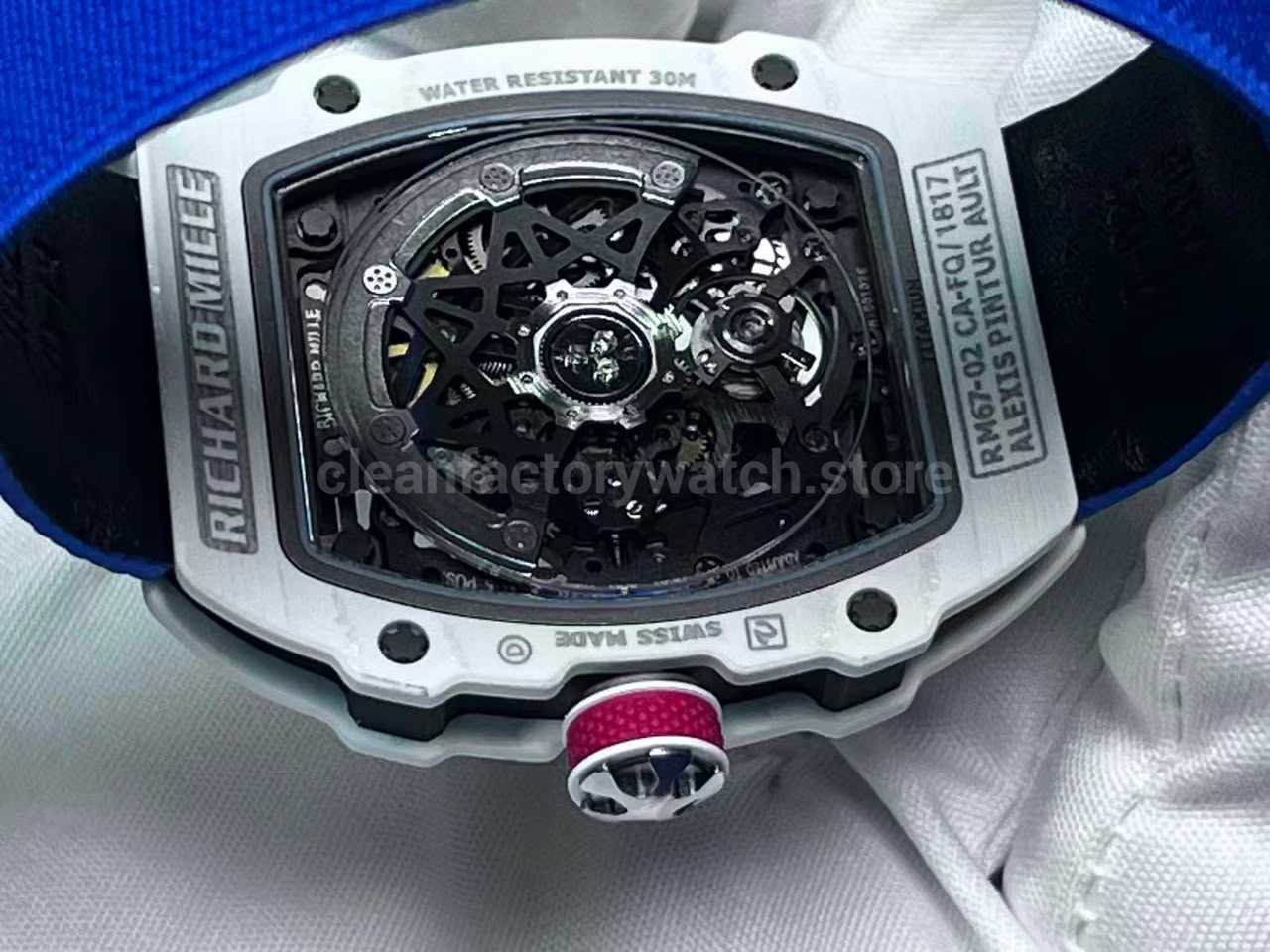 RM 67 02 CRMA7 Movement And White Ceramic Case Details
