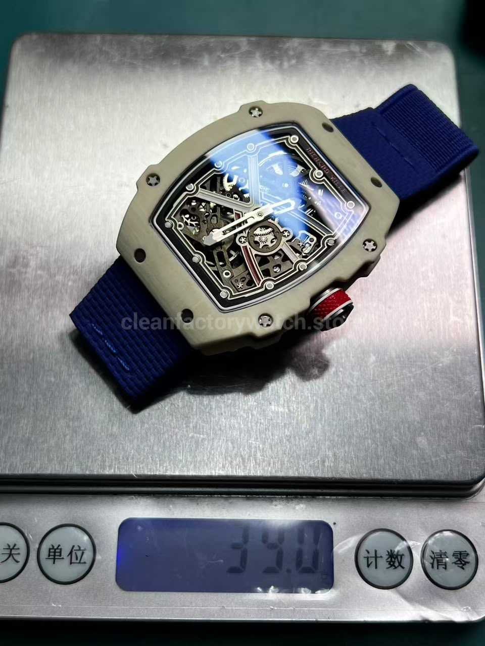 RM 67 02 yellow tone white ceramic 39g weight measurement Super Clone Watch,Clean Factory Watch