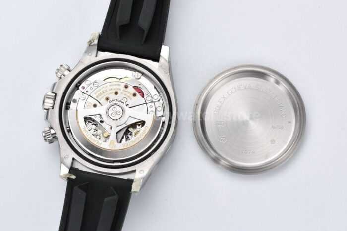 Clean Factory Rolex Daytona 126519LN-0006 40MM White Gold Rubber Strap Black Eye Grey Dial - Image 7