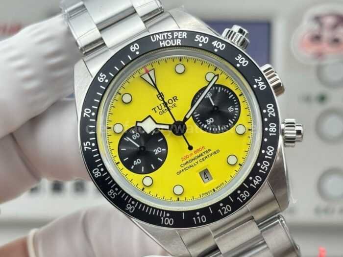 3C Factory Tudor Black Bay Chrono M79310N-0001 41mm Full Steel Yellow Dial - Image 4