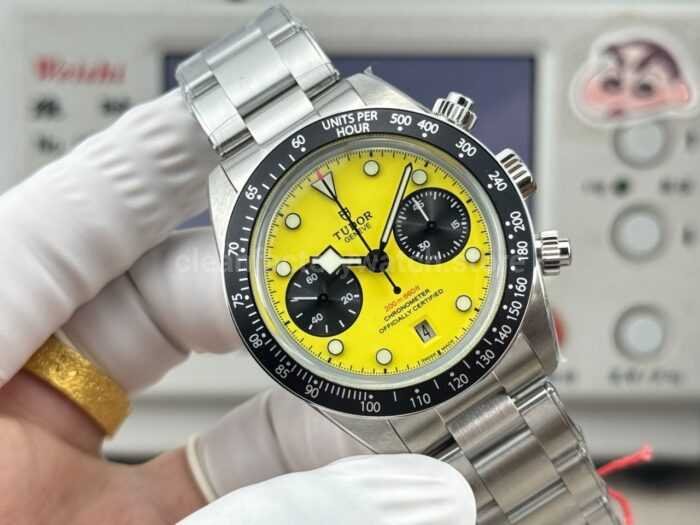 3C Factory Tudor Black Bay Chrono M79310N-0001 41mm Full Steel Yellow Dial - Image 2