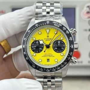 3C Factory Tudor Black Bay Chrono M79310N-0001 yellow dial Jubilee-style bracelet