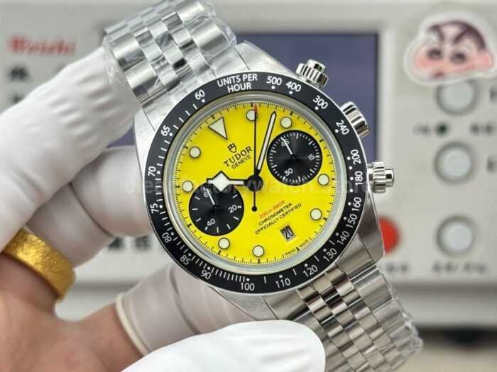 3C Factory Tudor Black Bay Chrono M79310N-0001 41mm Full Steel Yellow Dial Jubilee - Image 2